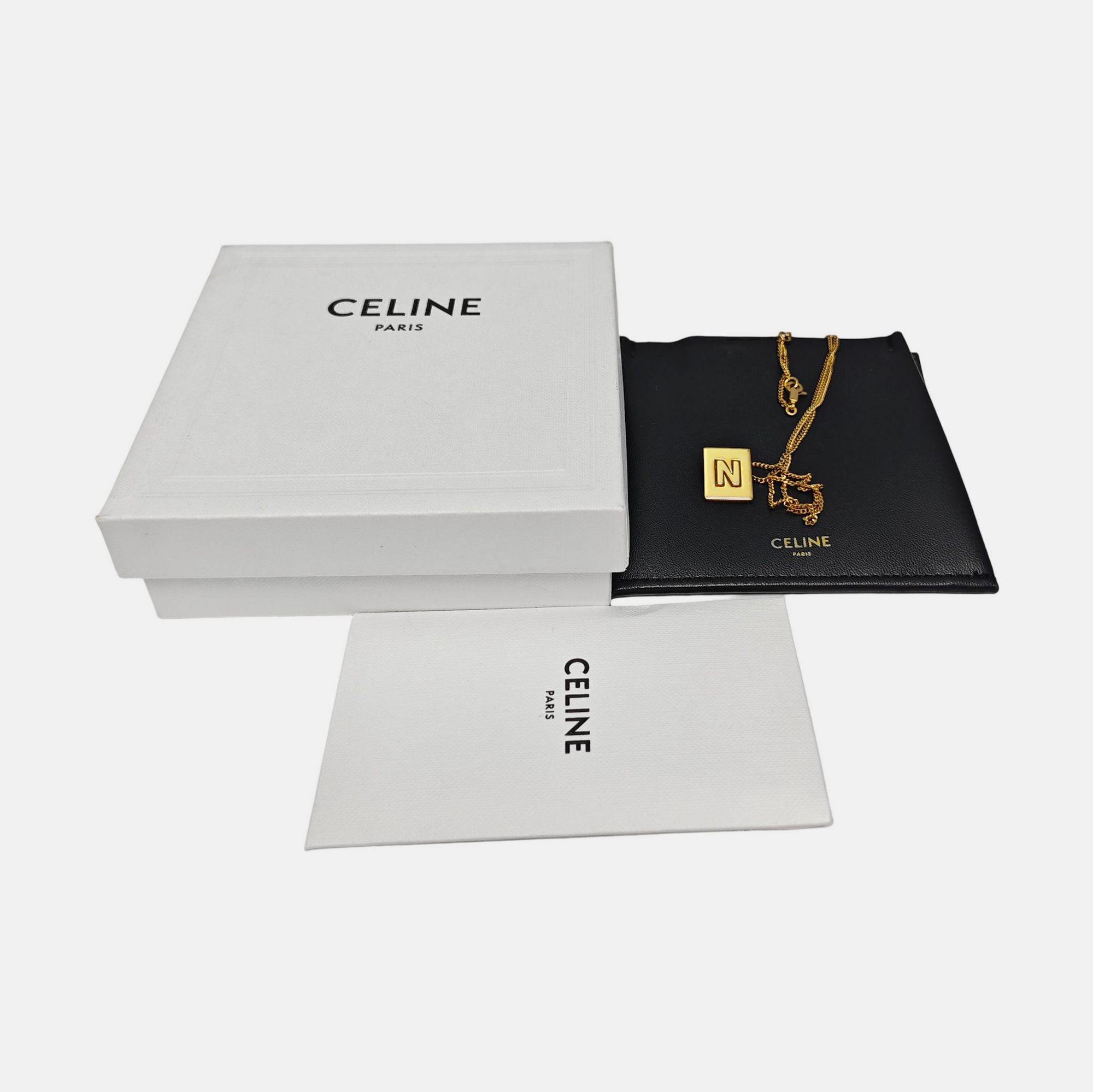 ALPHABET Brass Gold Necklace