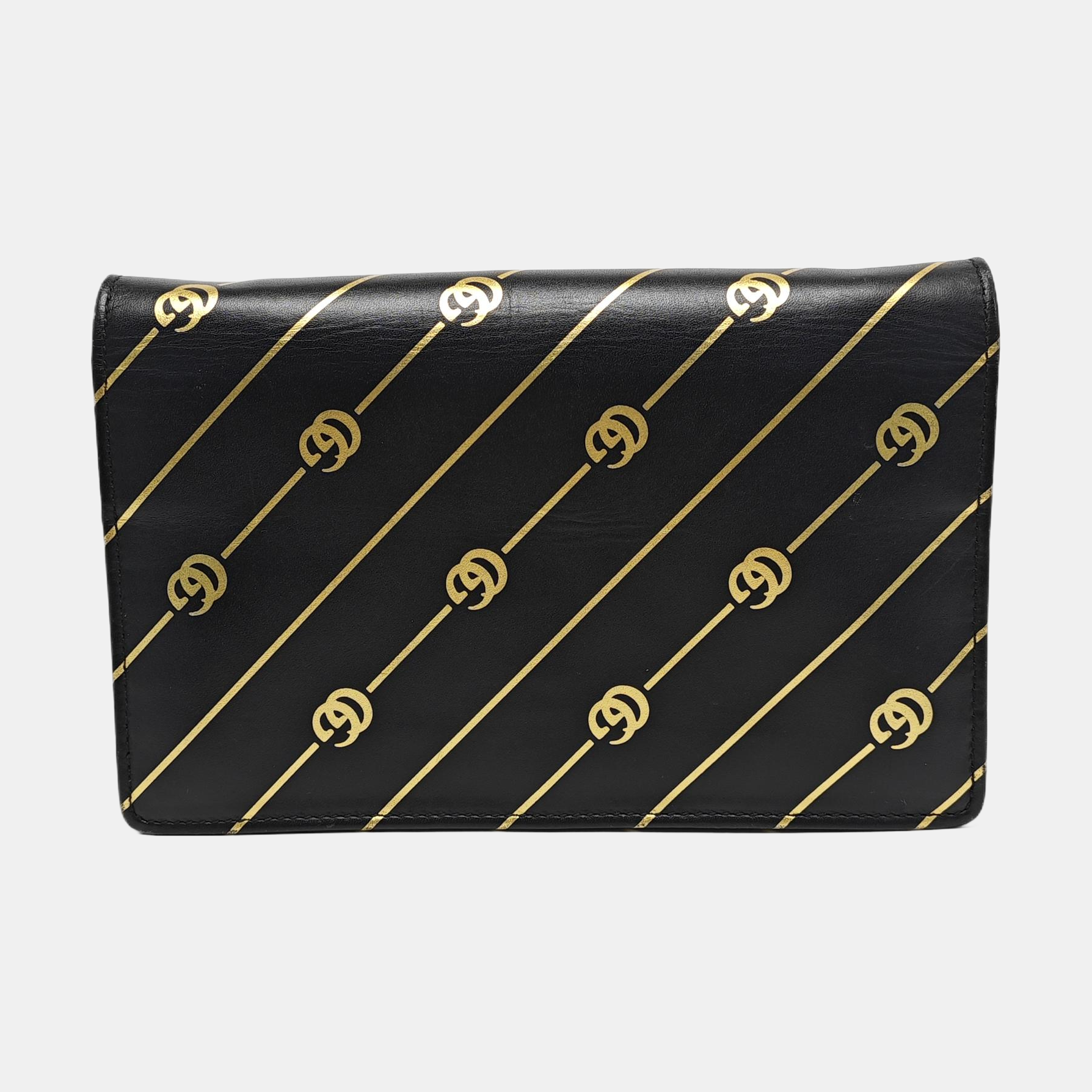 Bolso de Hombro de Piel de Becerro Negro
