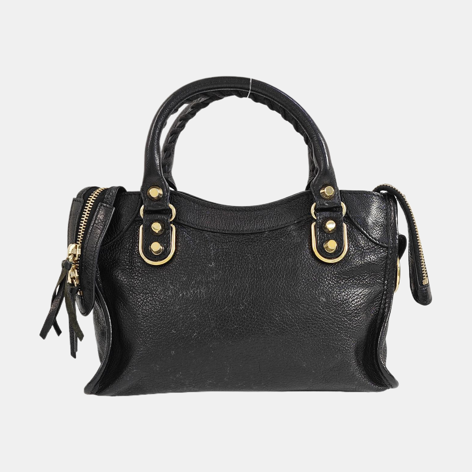 Classic Metallic Edge City Mini Lambskin Black