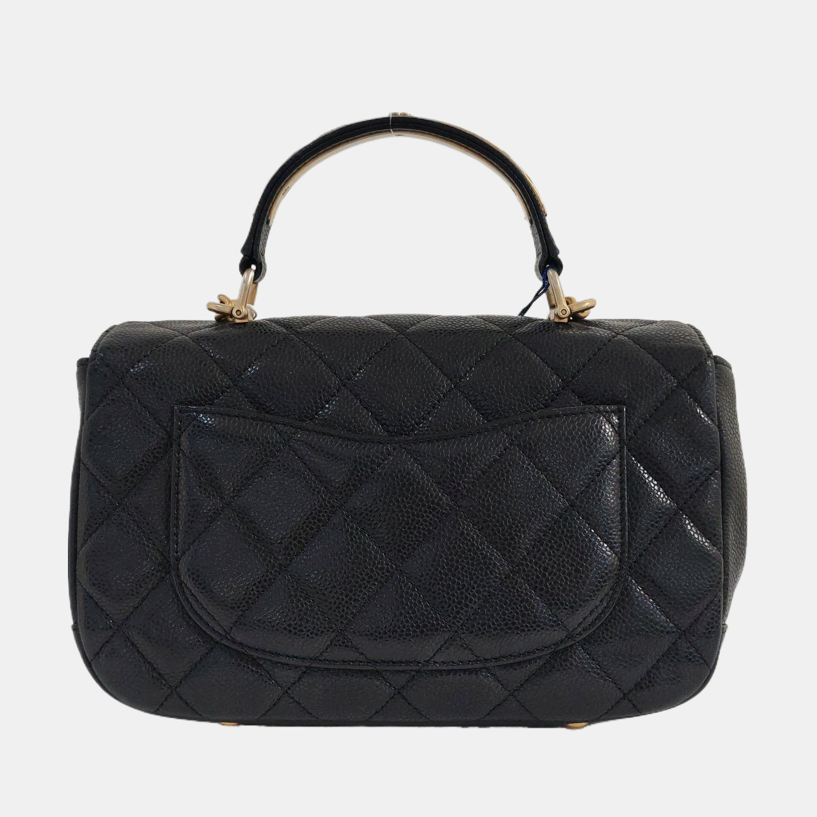 Quilted Grained Calfskin Black