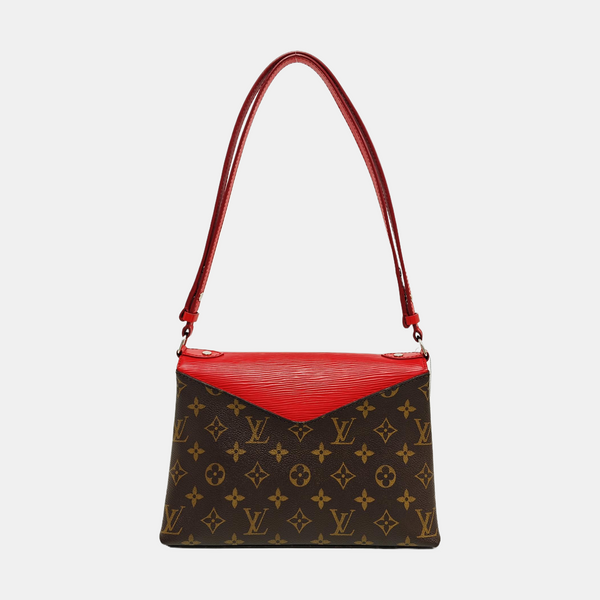 SAINT MICHEL Monogram Coated Canvas Brown