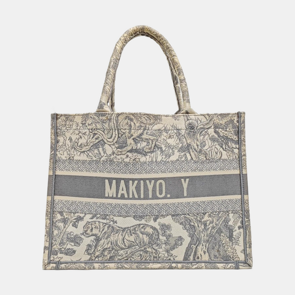 Book Tote Medium Canvas Gray