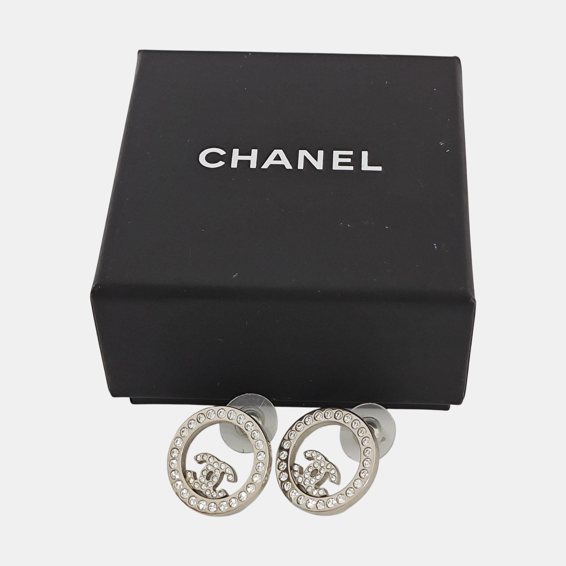 Brass Silver Stud Earrings