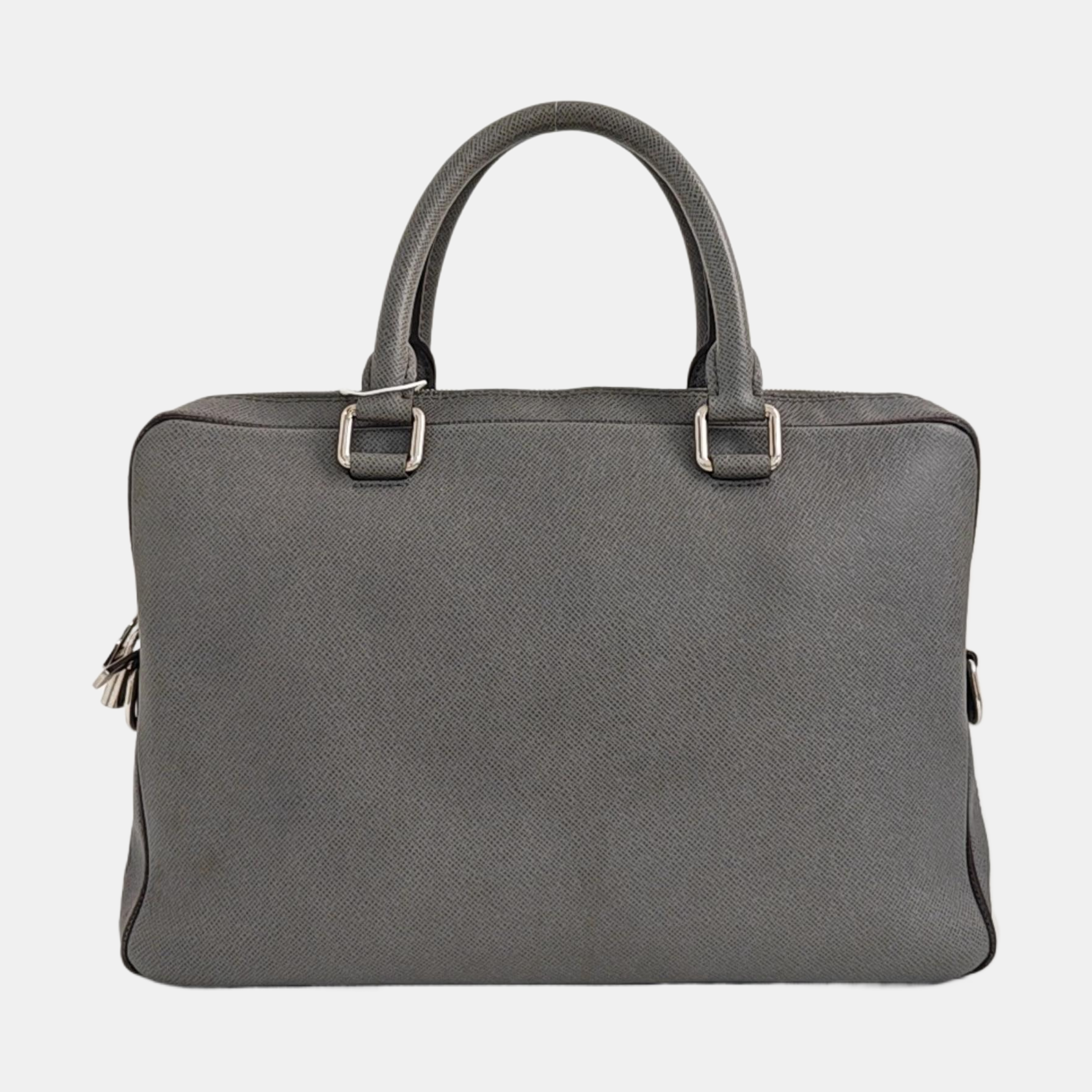 Calfskin Top Handle Bag Gray