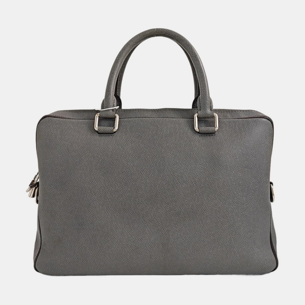 Calfskin Top Handle Bag Gray