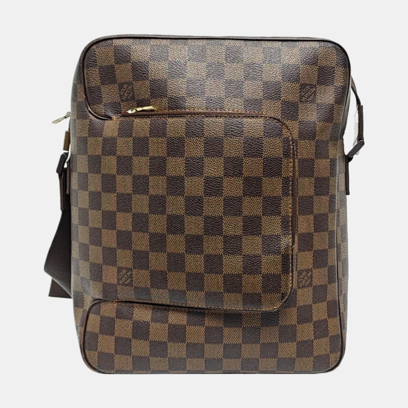 OLAV MM Damier Ebene Coated Canvas Brown