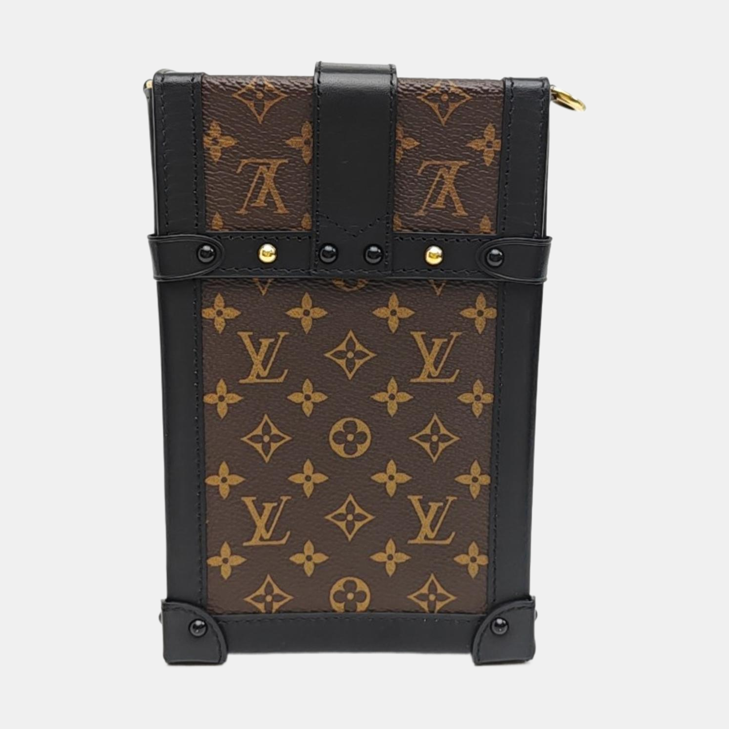 TRUNK Monogram Coated Canvas Brown