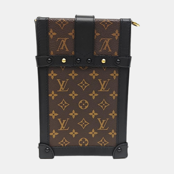TRUNK Monogram Coated Canvas Brown
