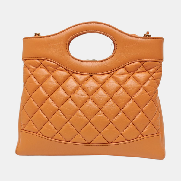 CHANEL 31 Mini Quilted Calfskin Orange