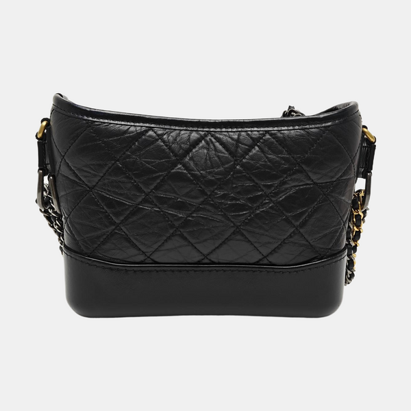 GABRIELLE Small Quilted Calfskin Black