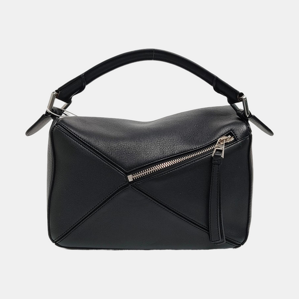 Puzzle Edge Small Calfskin Black