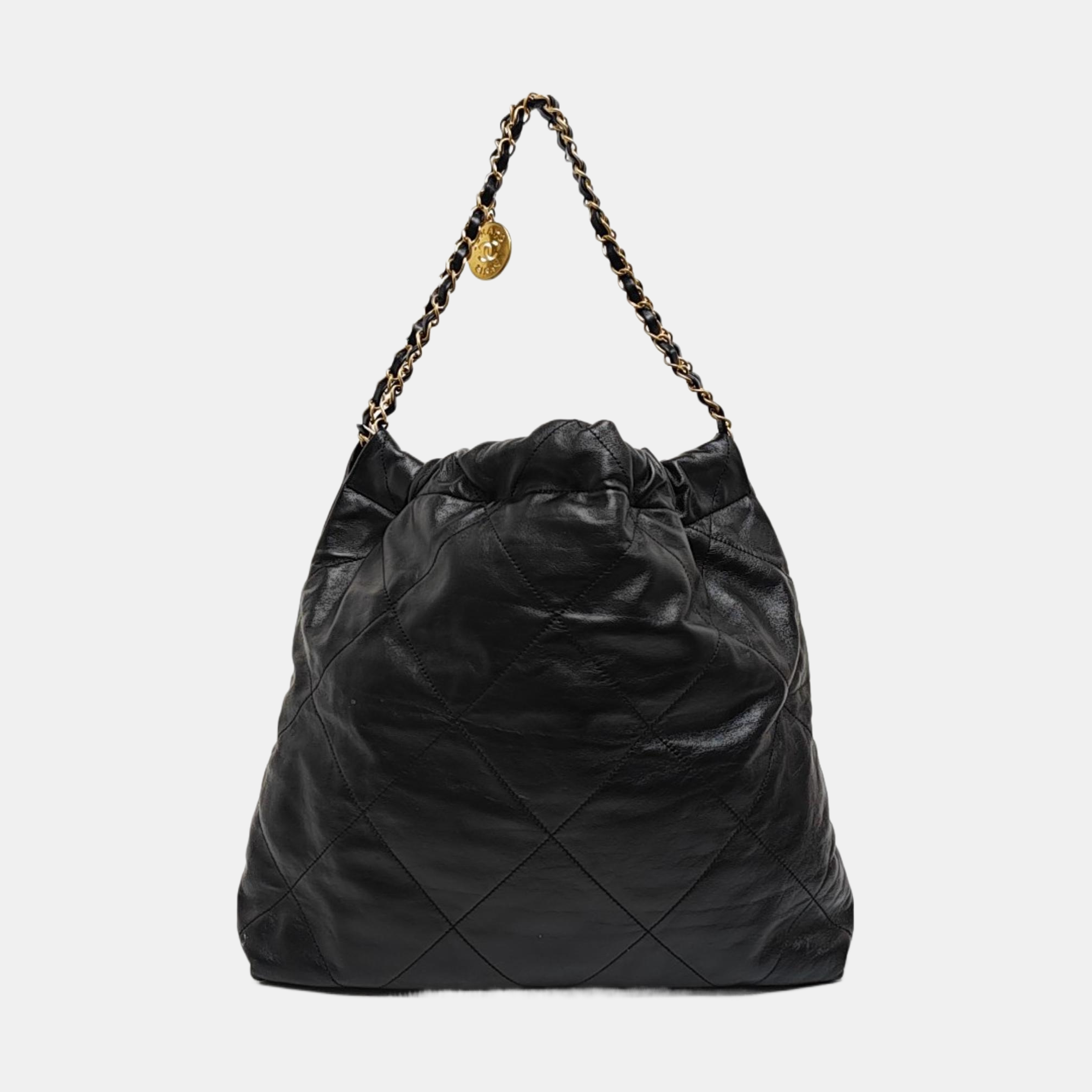 CHANEL 22 Medium Quilted Calfskin Black