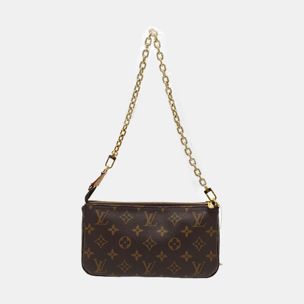 ACCESSOIRES GM Monogram Coated Canvas Brown