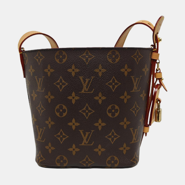 ALL IN BB Monogram Coated Canvas Brown