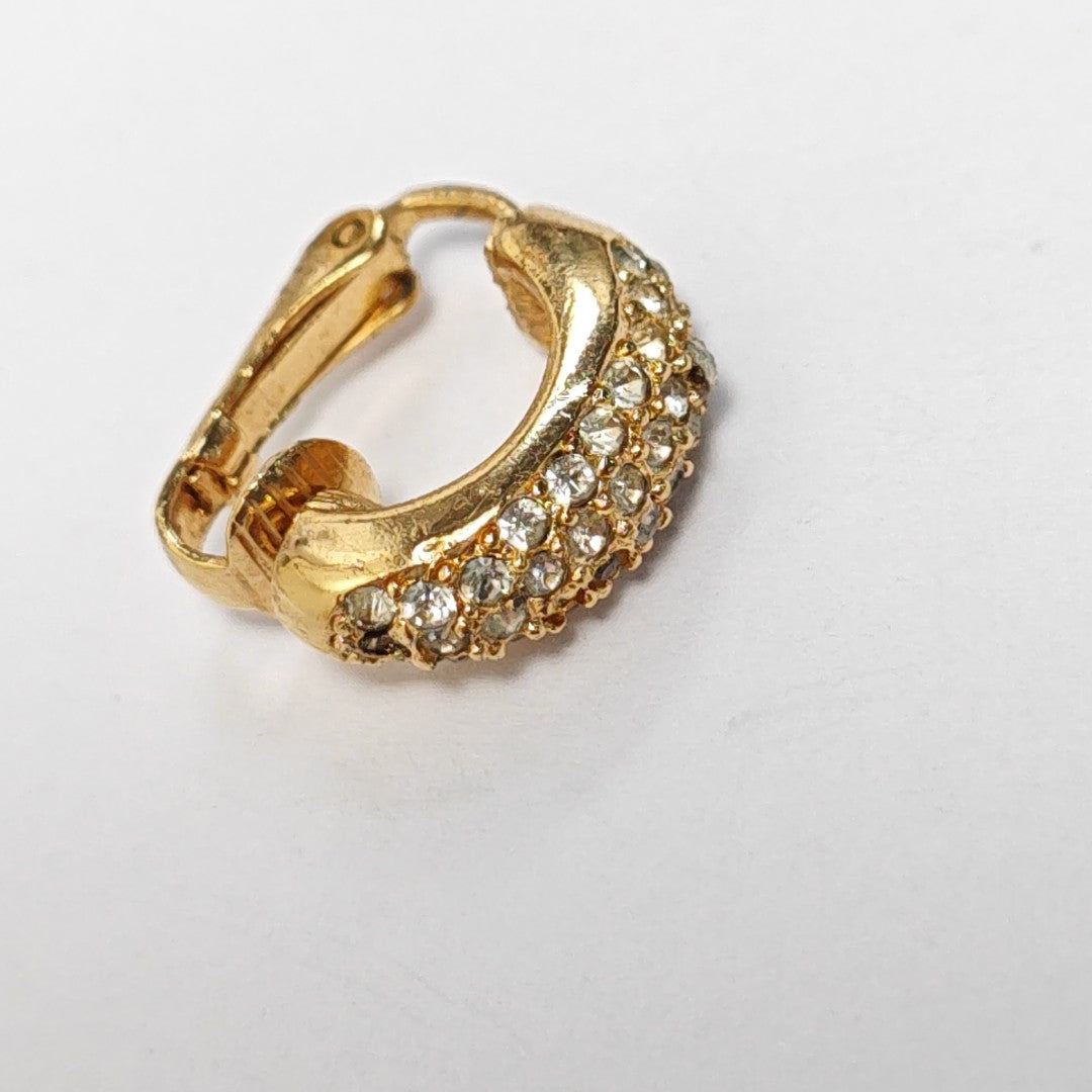 Metal Gold Clip On Earrings