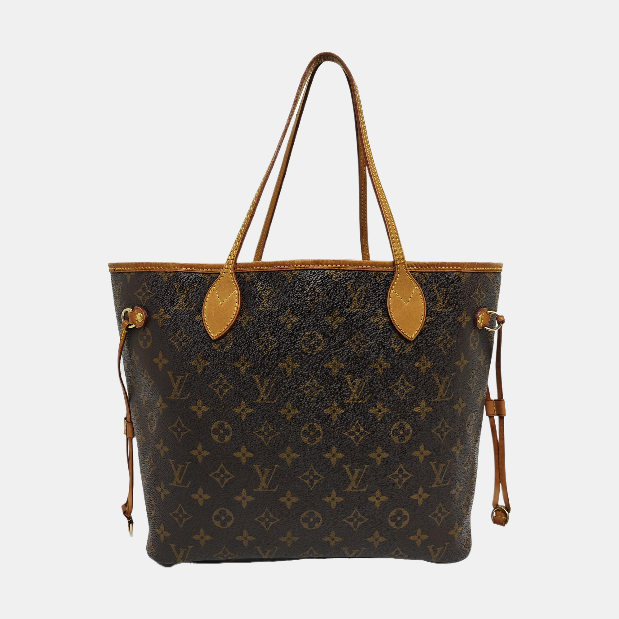 NEVERFULL MM Monogram Coated Canvas Brown