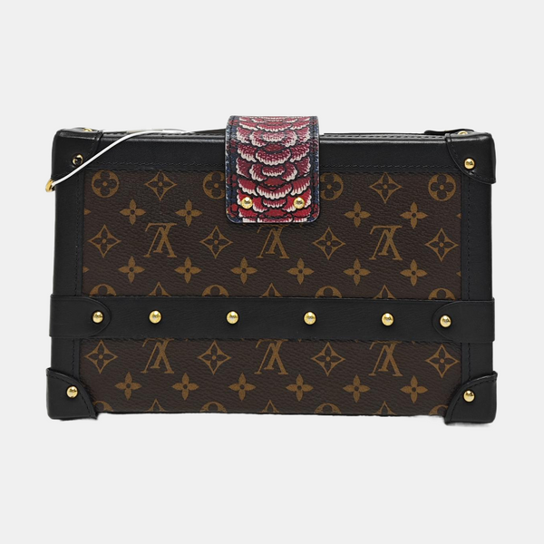 PETITE MALLE Monogram Coated Canvas Brown