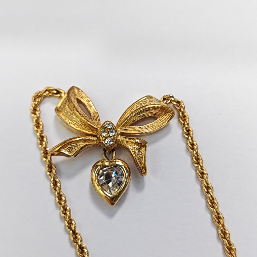 Bow Metal Gold Necklace