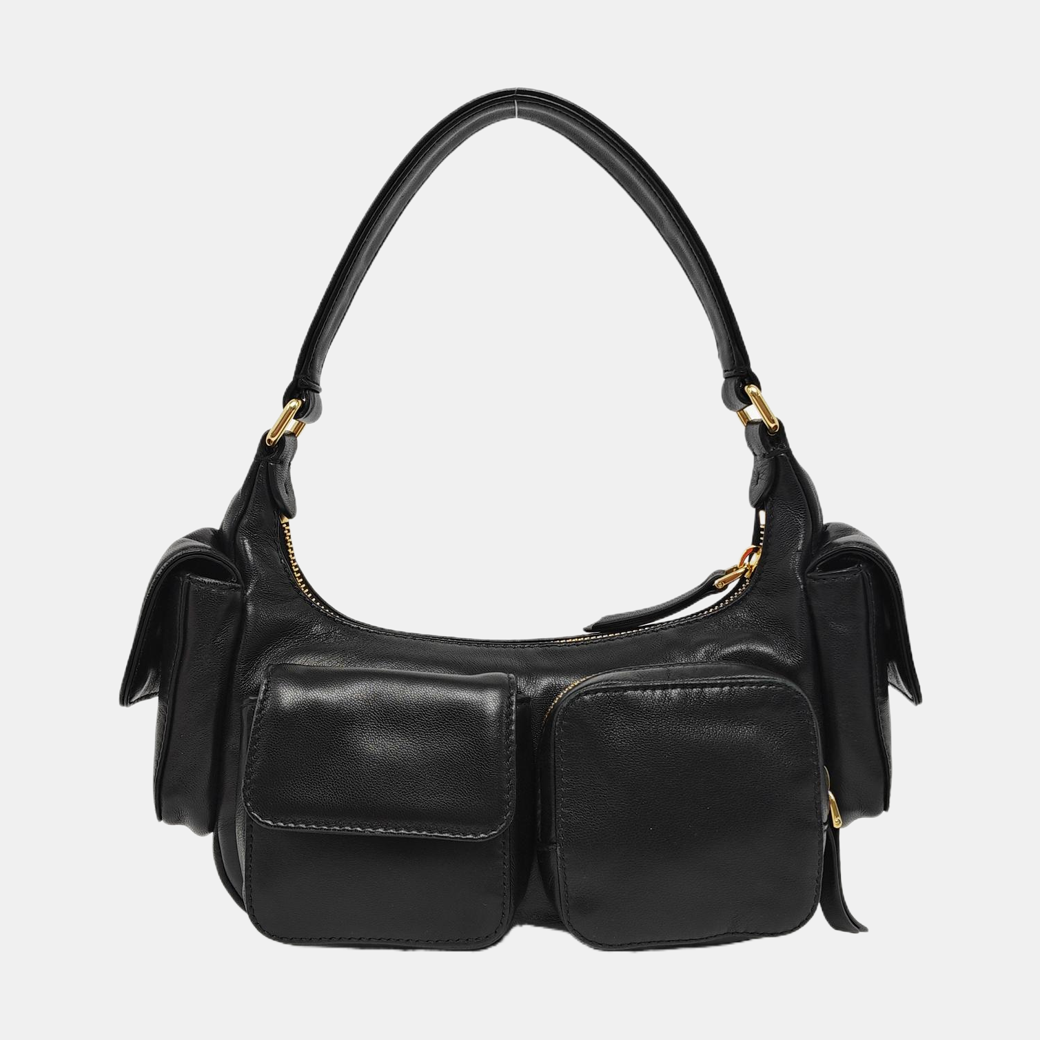 Lambskin Shoulder Bag Black
