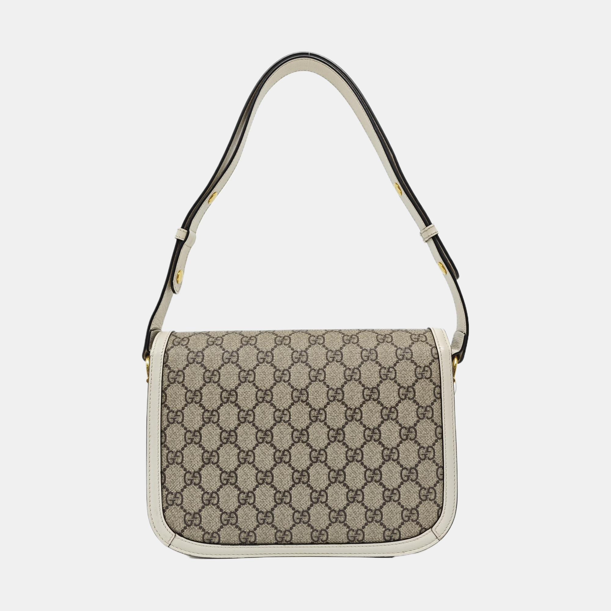 Horsebit 1955 Small Monogram Coated Canvas Beige