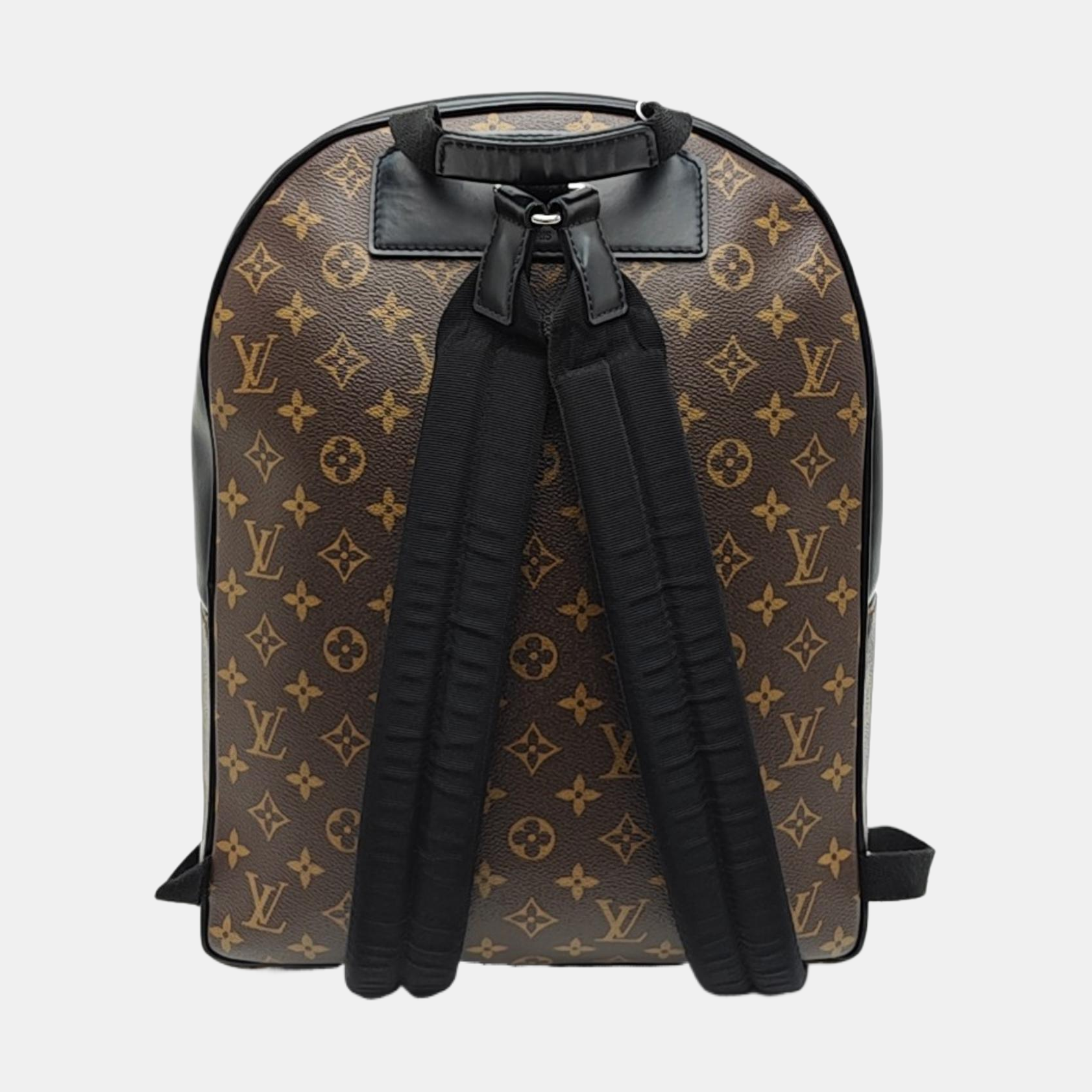 JOSH Monogram Coated Canvas Brown