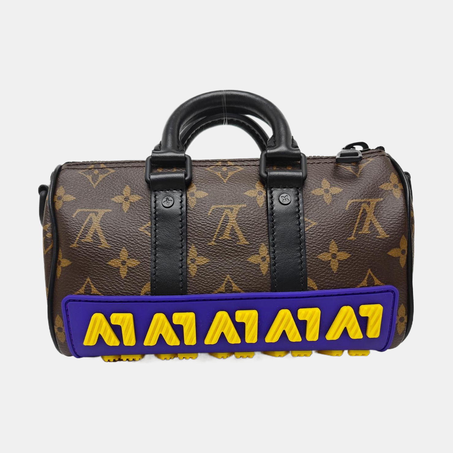 KEEPALL Nano Monogram Coated Canvas Brown