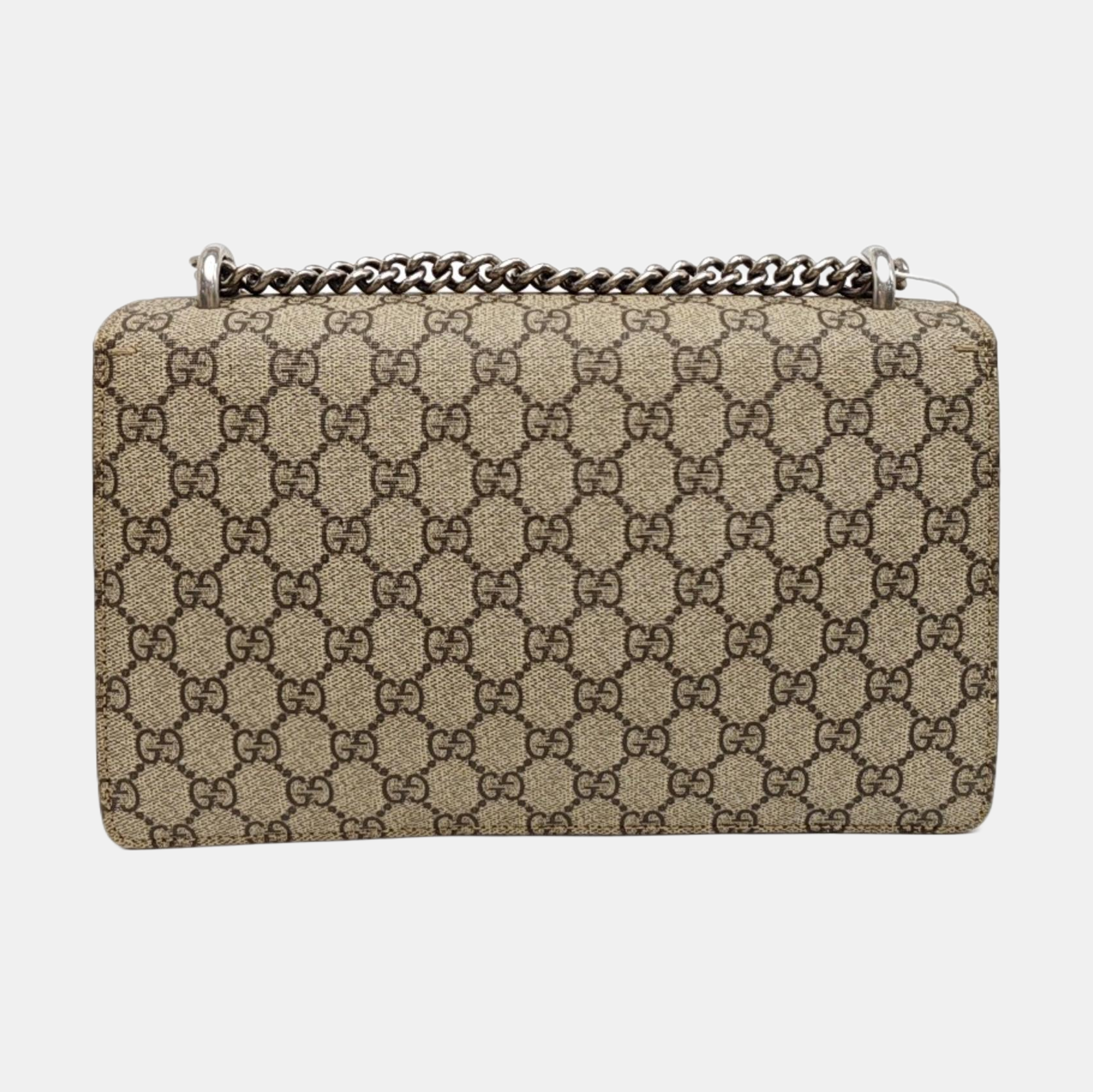 Dionysus Small Monogram Coated Canvas Beige