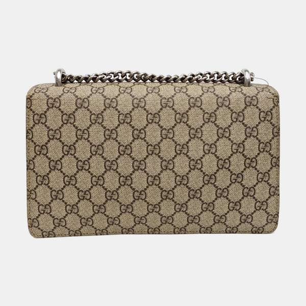 Dionysus Small Monogram Coated Canvas Beige