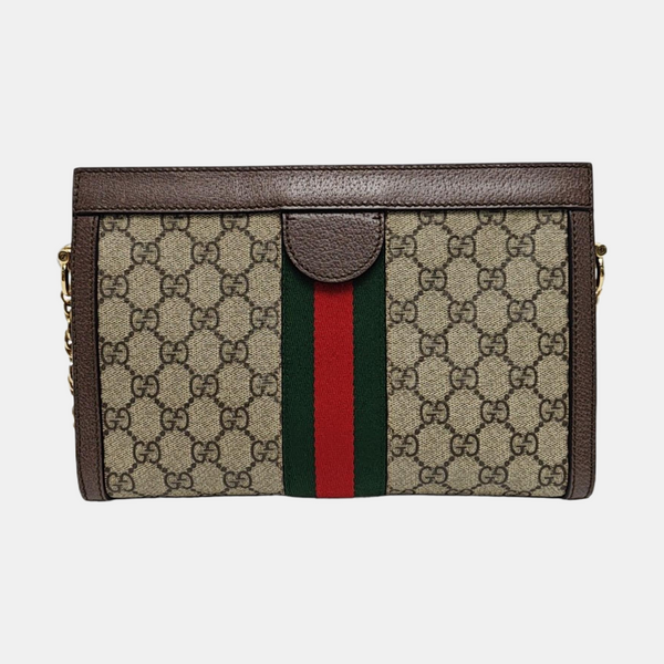 Ophidia Small Monogram Lona Revestida Beige