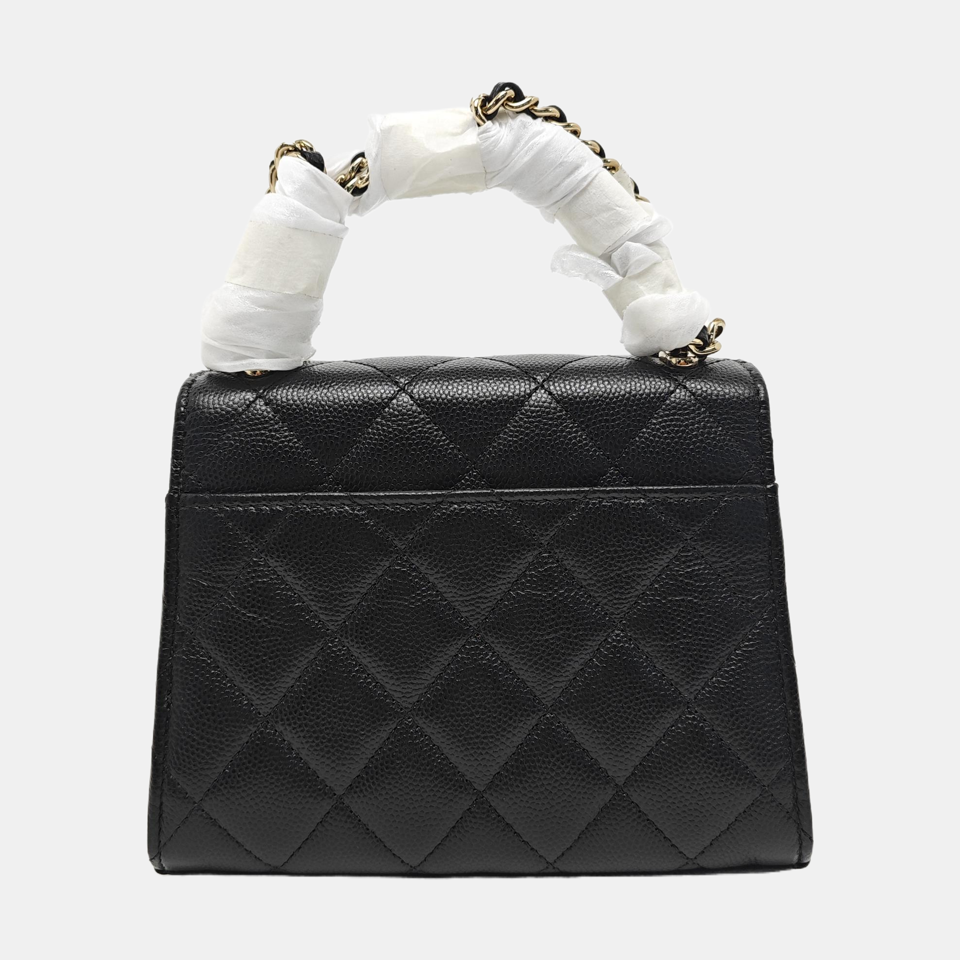 25S Quilted Grained Calfskin Black