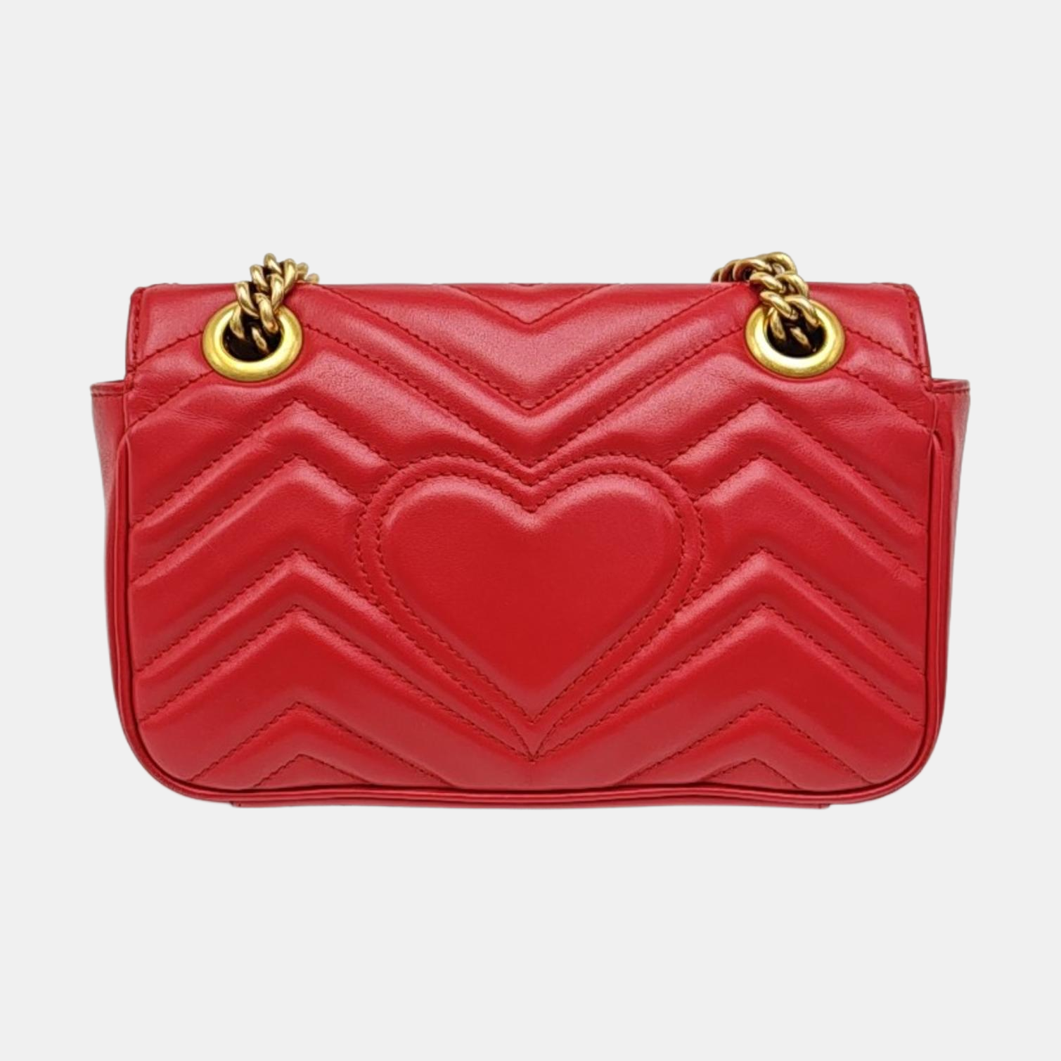 GG Marmont Small Quilted Calfskin Red