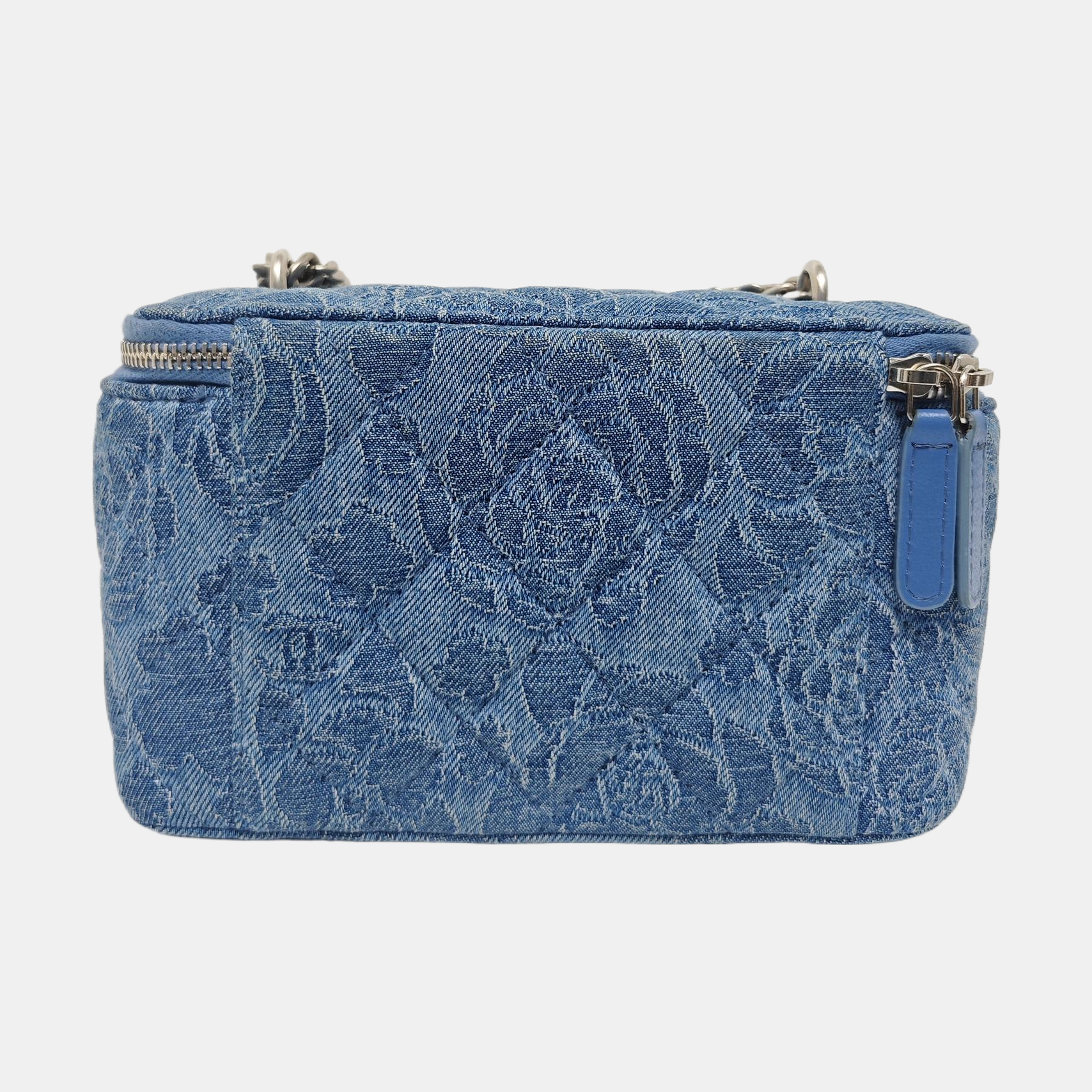 VANITY CASE Small Quilted Denim Blue