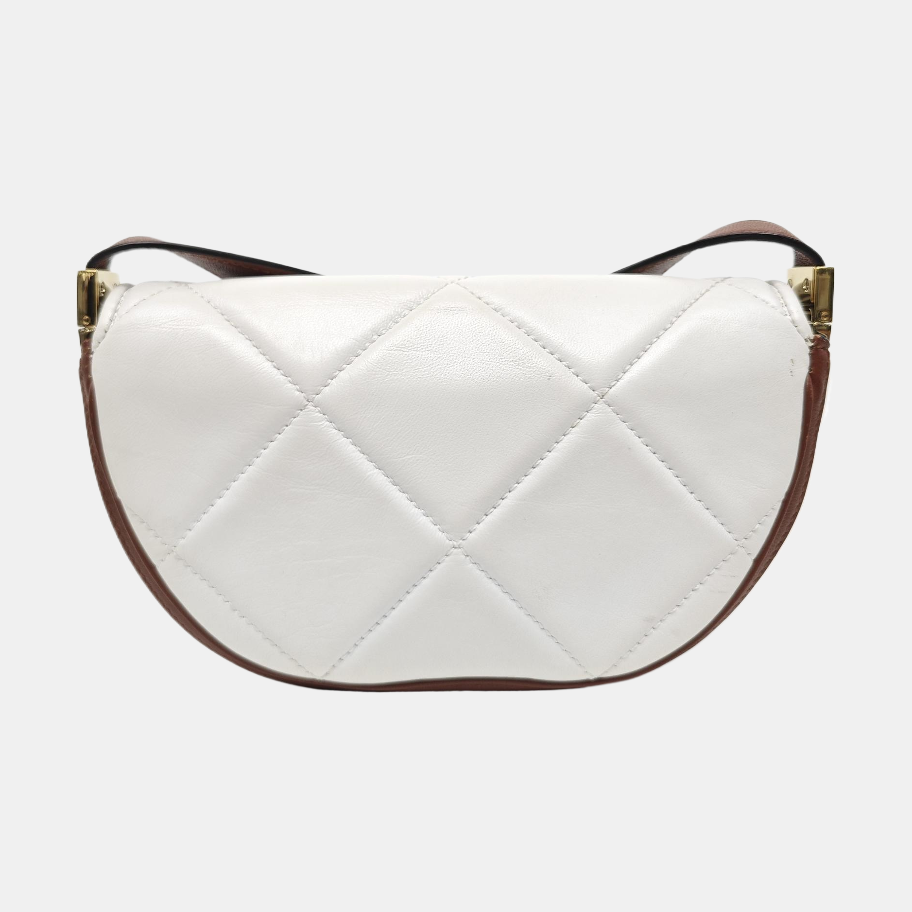 Olympia Mini Quilted Lambskin White