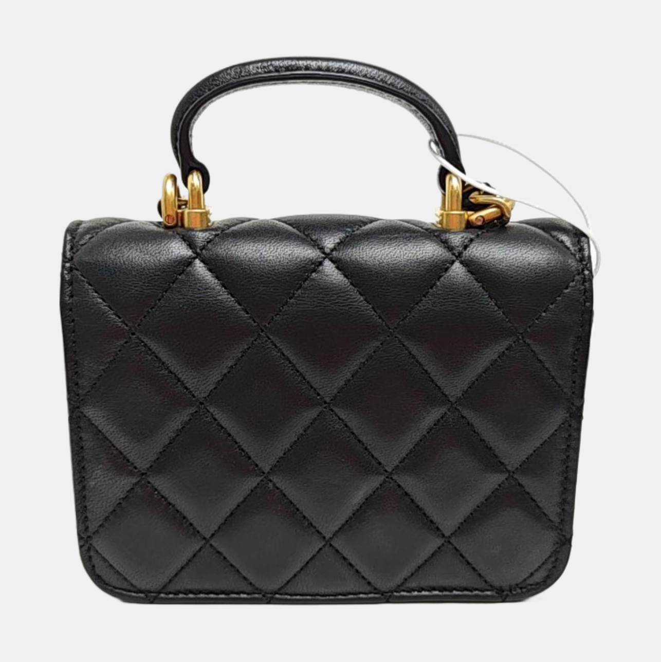 Quilted Lambskin Shoulder Bag Black