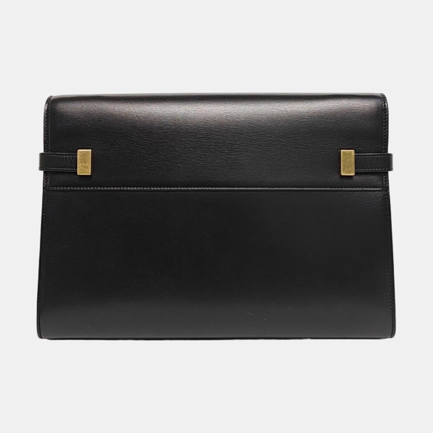 MANHATTAN Medium Calfskin Black