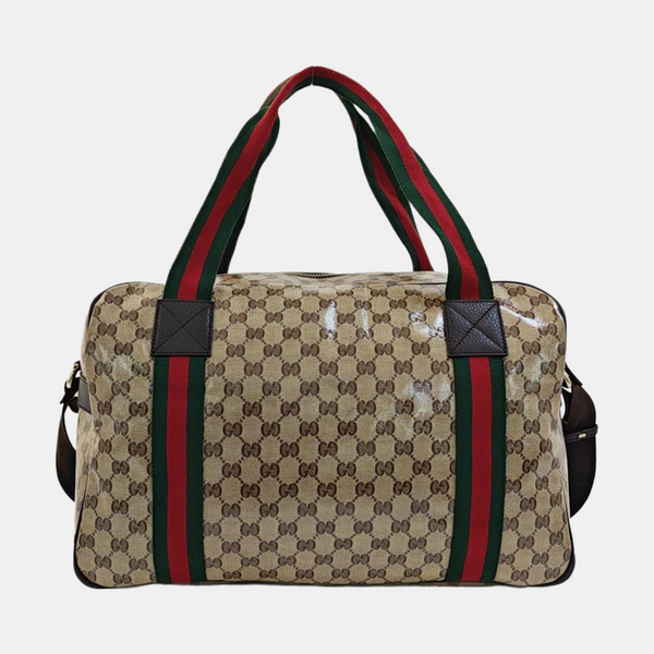 Monogram Coated Canvas Tote Bag Beige
