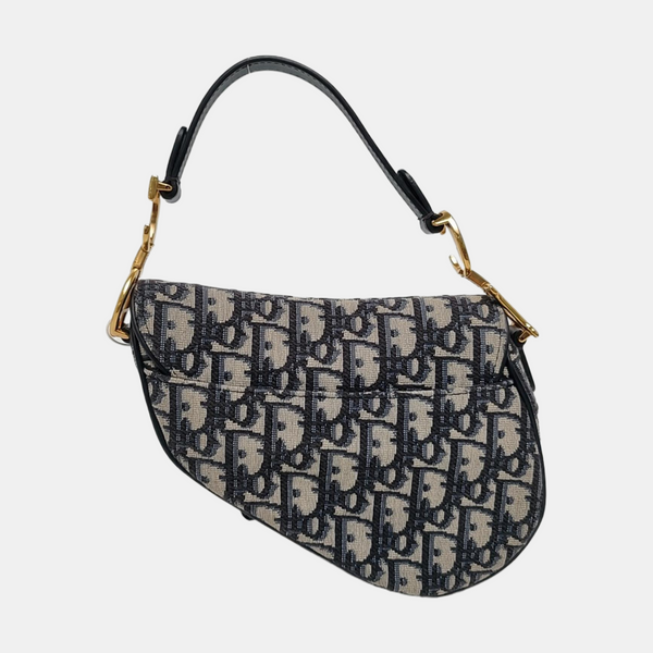 Saddle Mini Oblique Canvas Blue