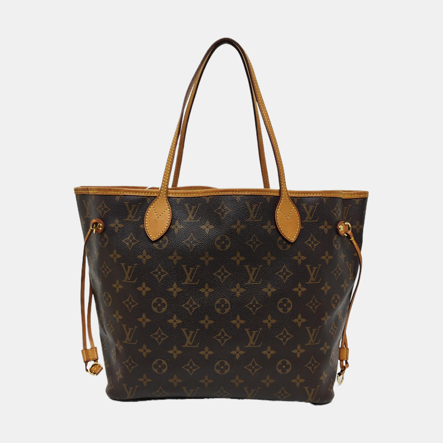 NEVERFULL MM Monogram Coated Canvas Brown