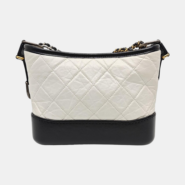 GABRIELLE Small Quilted Calfskin White