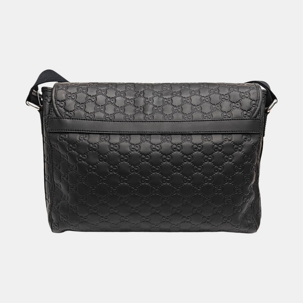 Monogram Calfskin Shoulder Bag Black