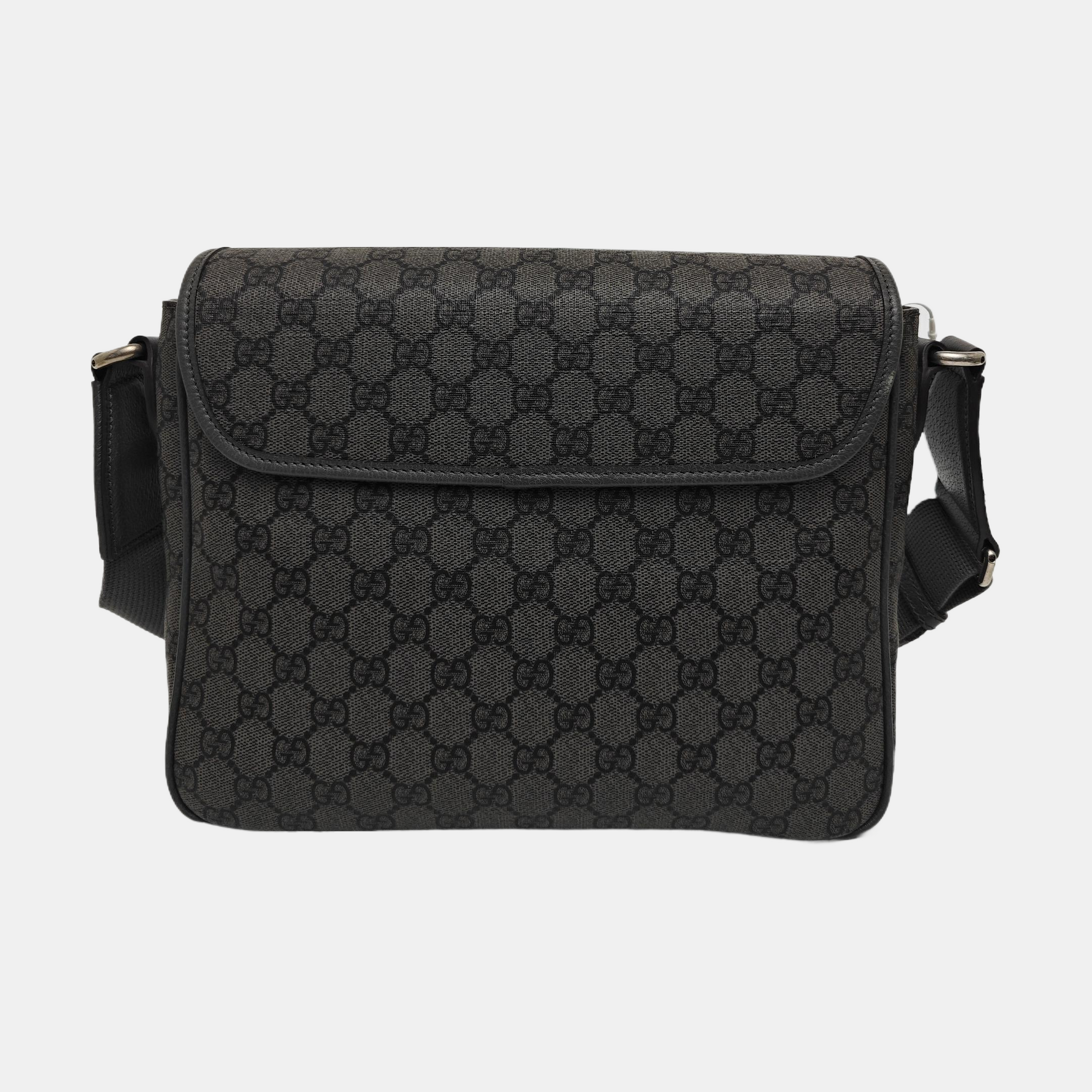 Ophidia Medium Monogram Coated Canvas Gray