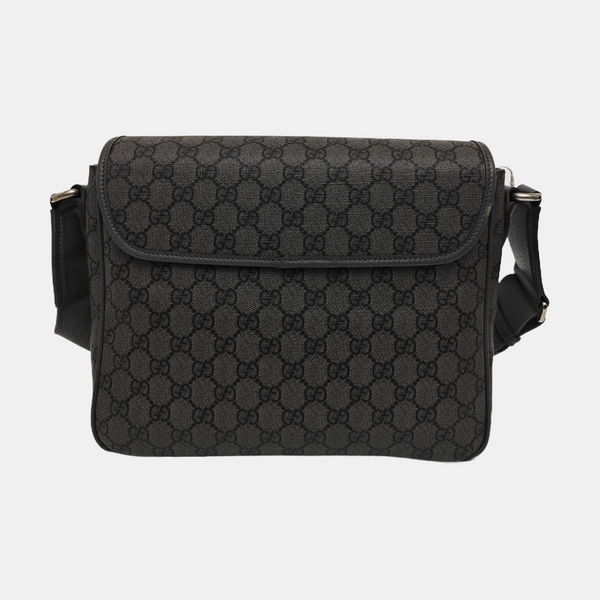 Ophidia Medium Monogram Coated Canvas Gray