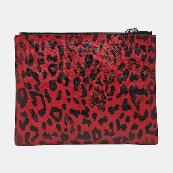 Calfskin Clutch Red
