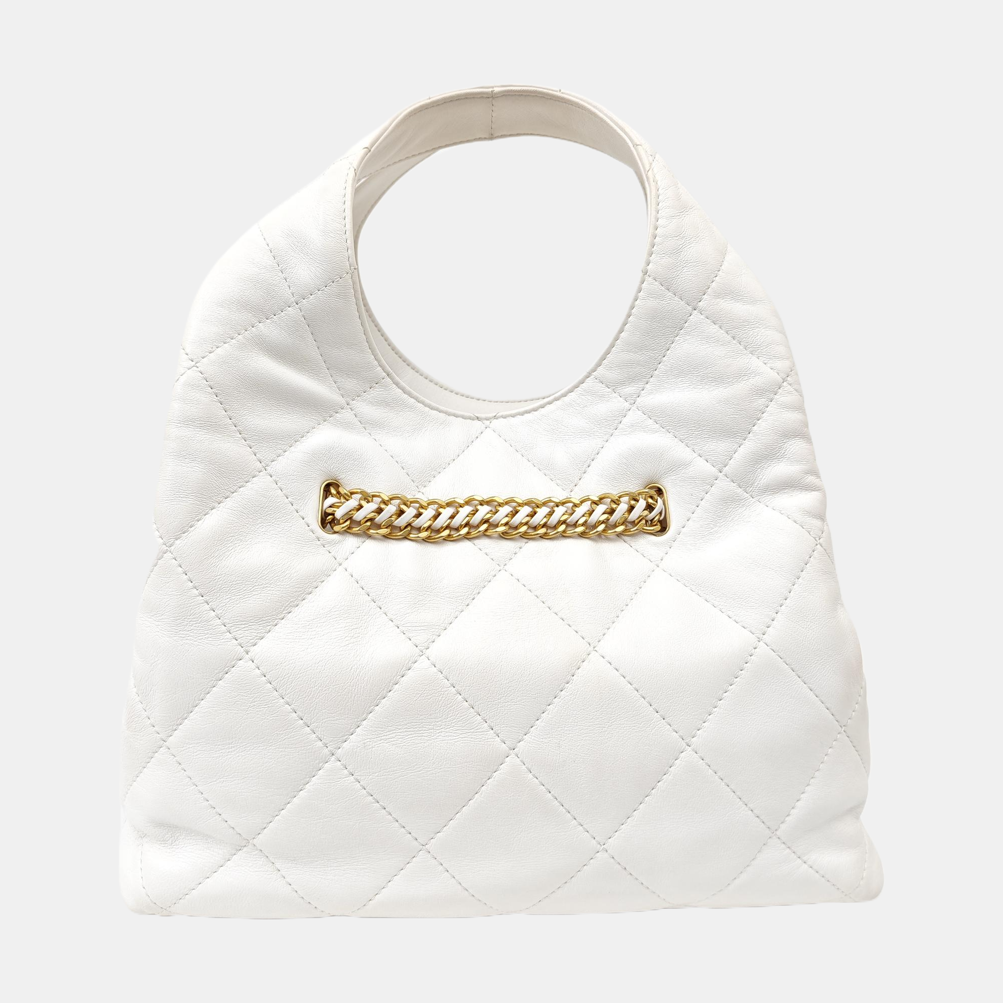 25P Quilted Lambskin White
