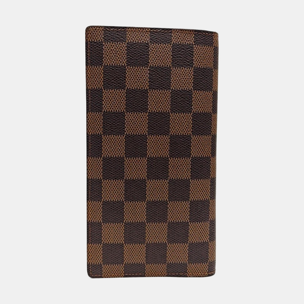 Damier Ebene Coated Canvas Wallet Brown
