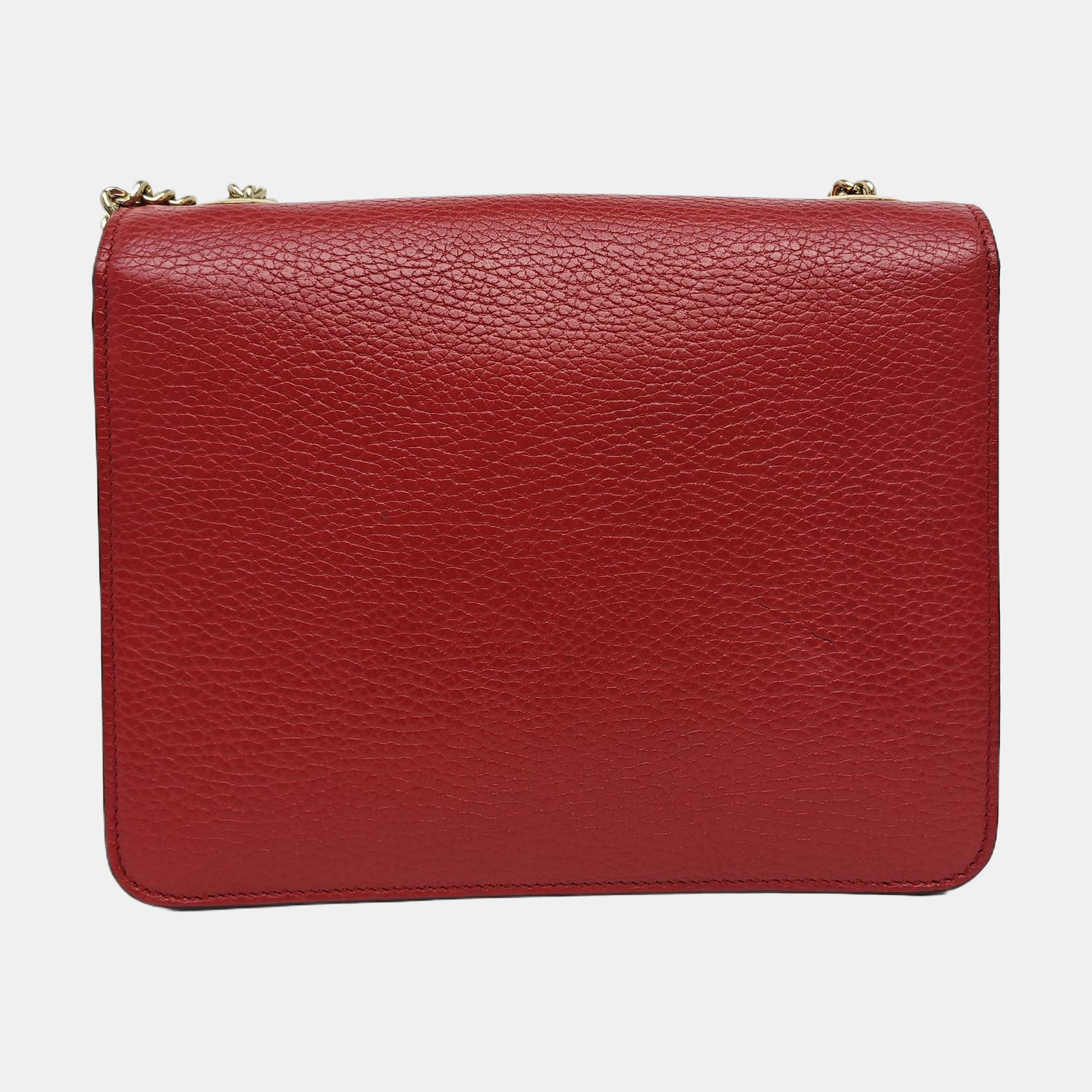 Interlocking G Small Calfskin Red