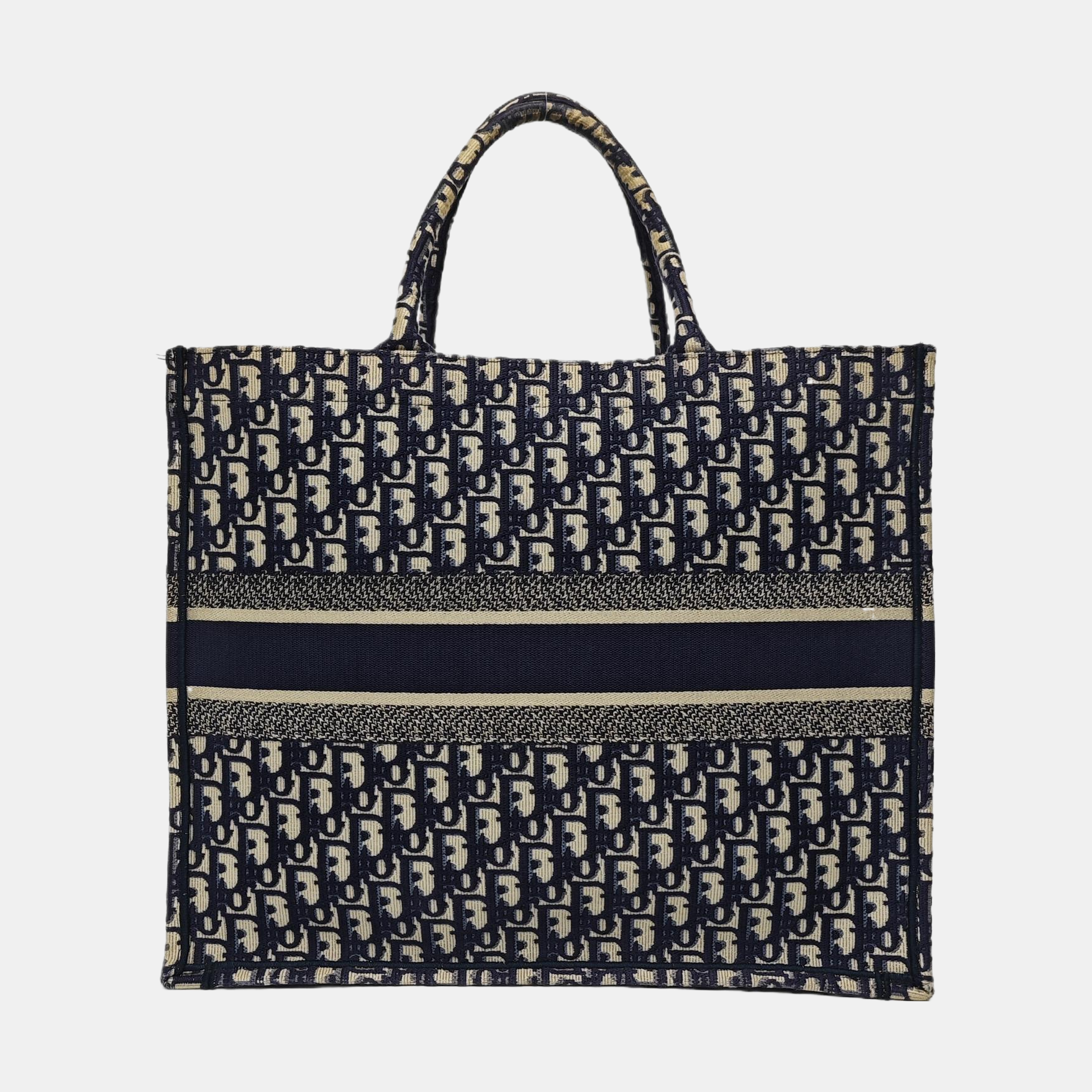 Book Tote Large Oblique Canvas Blue