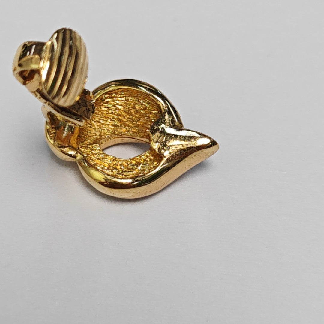 Metal Gold Clip On Earrings