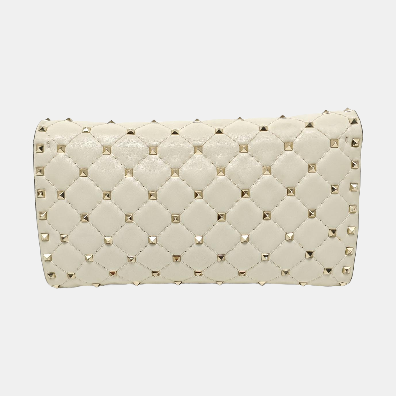 Spike Up Quilted Lambskin White