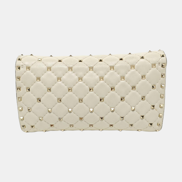 Spike Up Quilted Lambskin White